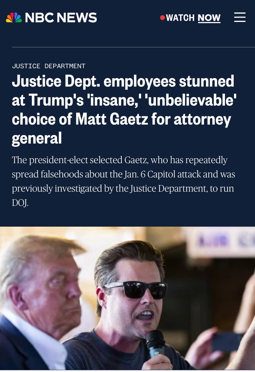 DavidCHenderson's tweet image. The Trump clown show is in full effect.. 🤡🤡🤦🏽‍♂️🤦🏽‍♂️ Pray for America!! 🫢🫢🙏🏽🙏🏽 #MattGaetz #pdffile #deplorable #unfit #TrumpsAmerica #PrayForAmerica 

nbcnews.com/news/amp/rcna1…