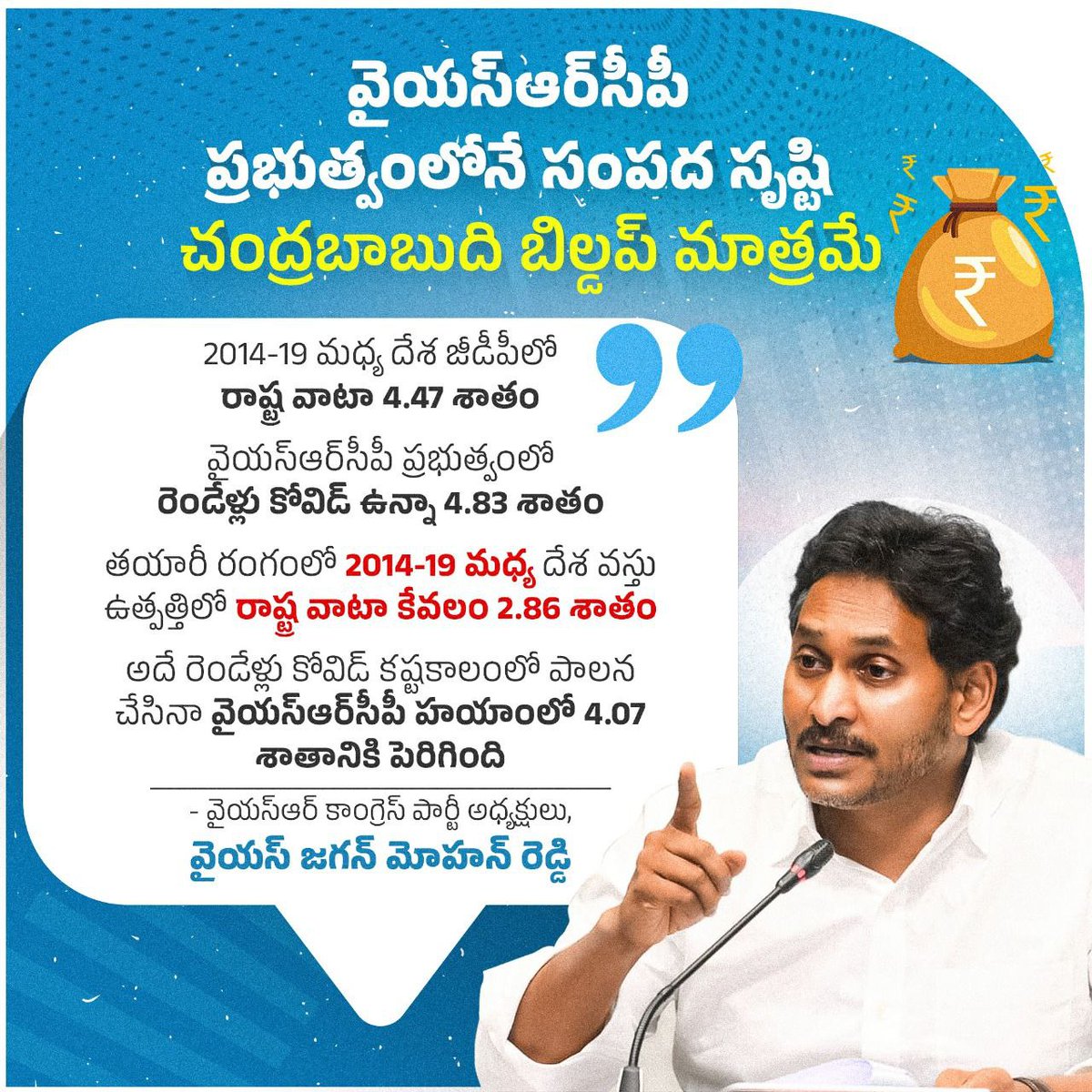 JaganArmy's tweet image. శాడిస్ట్ @ncbn సంపద సృష్టి అంతా డొల్ల.. ఇదిగో లెక్కలతో సహా సాక్ష్యం!

#APisNotinSafeHands
#IdhiMunchePrabhutvam
#SadistChandraBabu
#MosagaduBabu