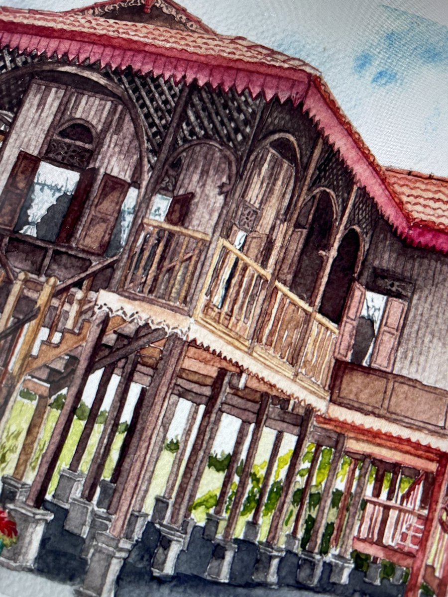 Water color on paper. Bila nak mula balik? Huh? Huh?