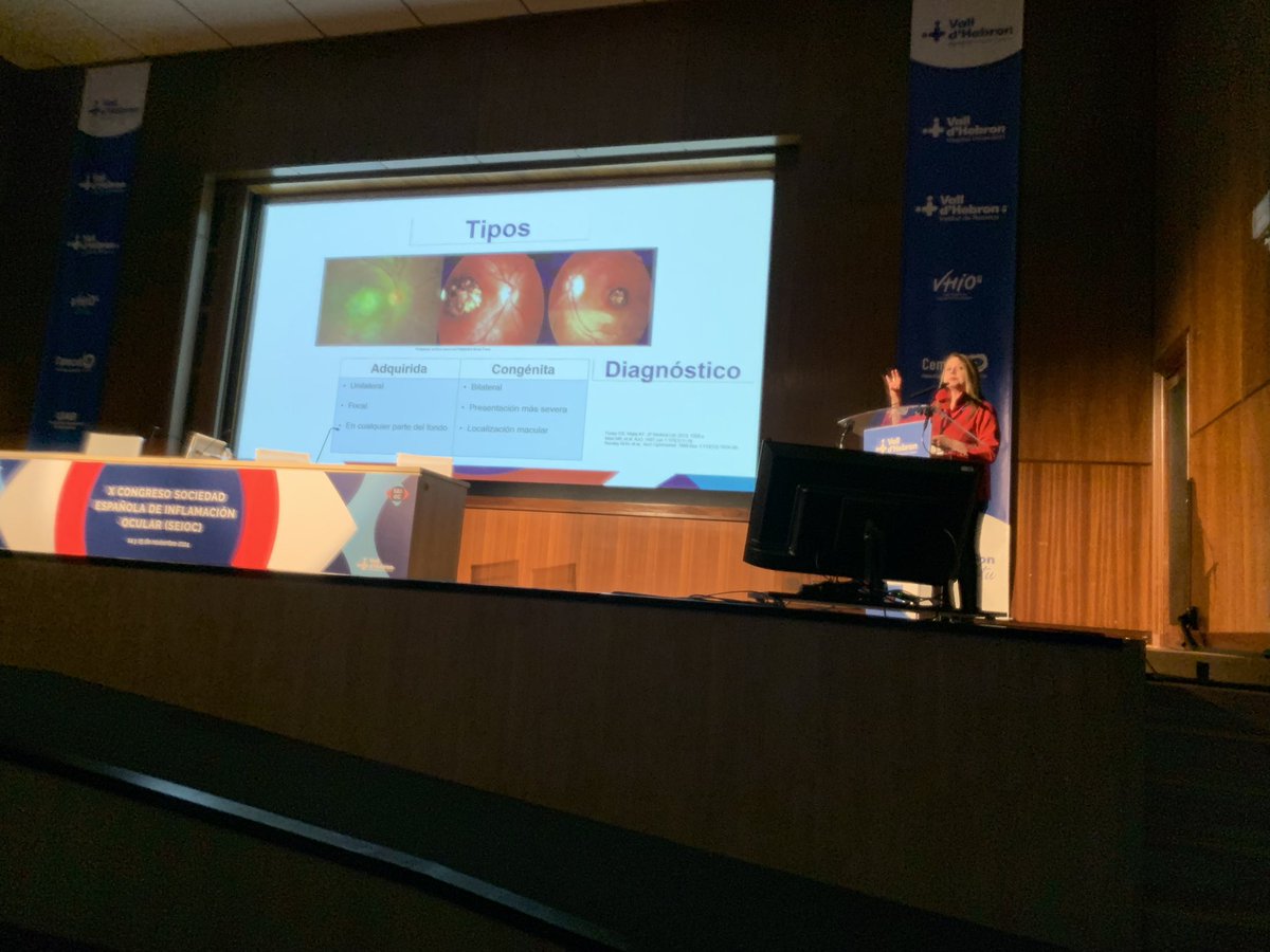 SEIO_uveitis's tweet image. Conferencia magistral sobre formas clínicas de Toxoplasmosis, Alejandra de la Torre