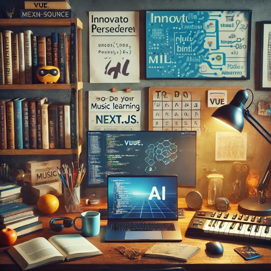 cyborg_anand's tweet image. The power of AI. 
Asked chat Gpt about my life representation based on my prompt and questions I have asked. It gives the picture. The first one is AI generated and the second one is my original desk