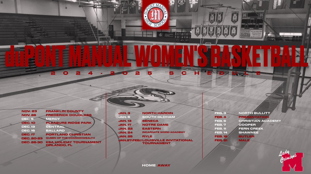 Lady Crimsons 2024-2025 Schedule