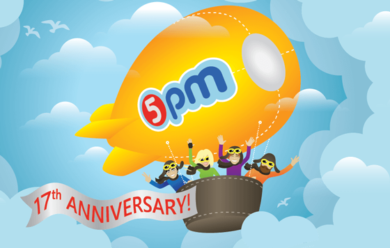 5pmweb's tweet photo. We’re excited to celebrate 5pm’s 17th anniversary today! A huge thank you to our amazing clients for their unwavering support, which has been key to improving our product!

Keep getting more done by 5pm — here’s to many more successful years ahead!  #5pmAnniversary https://t.co/qAmdq7rSYj