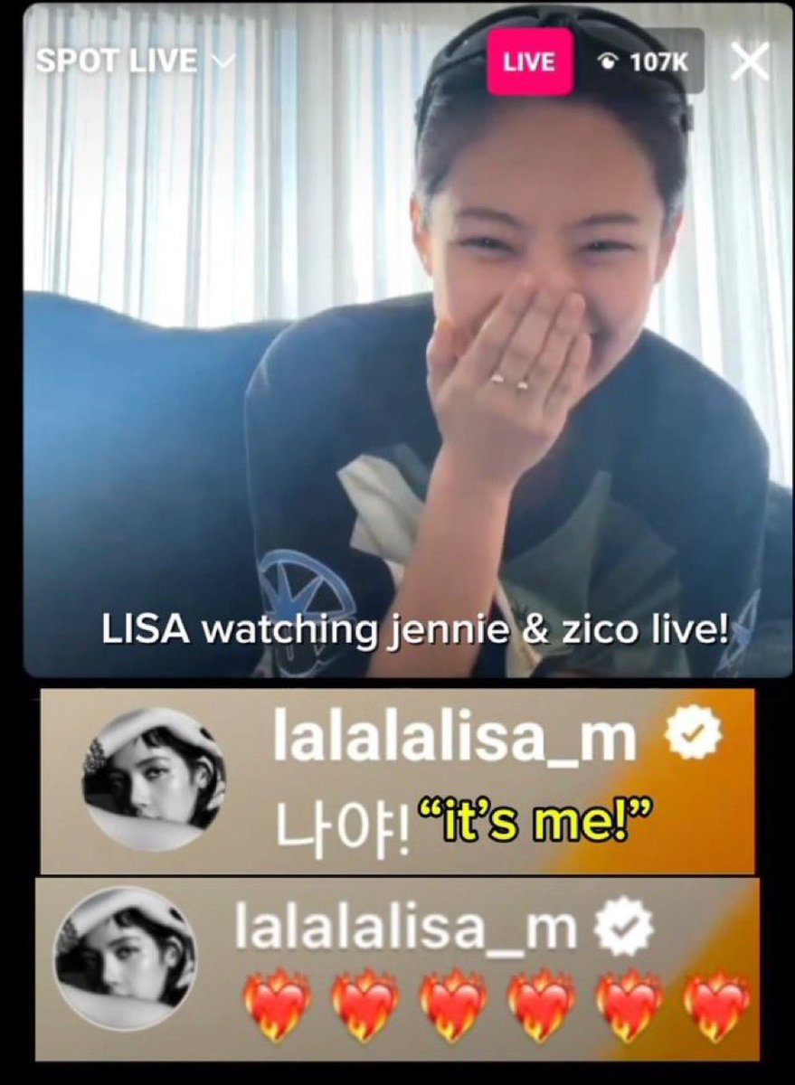lisademanobaI's tweet image. lisa supporting jennie and rosé's song 🫶🏻