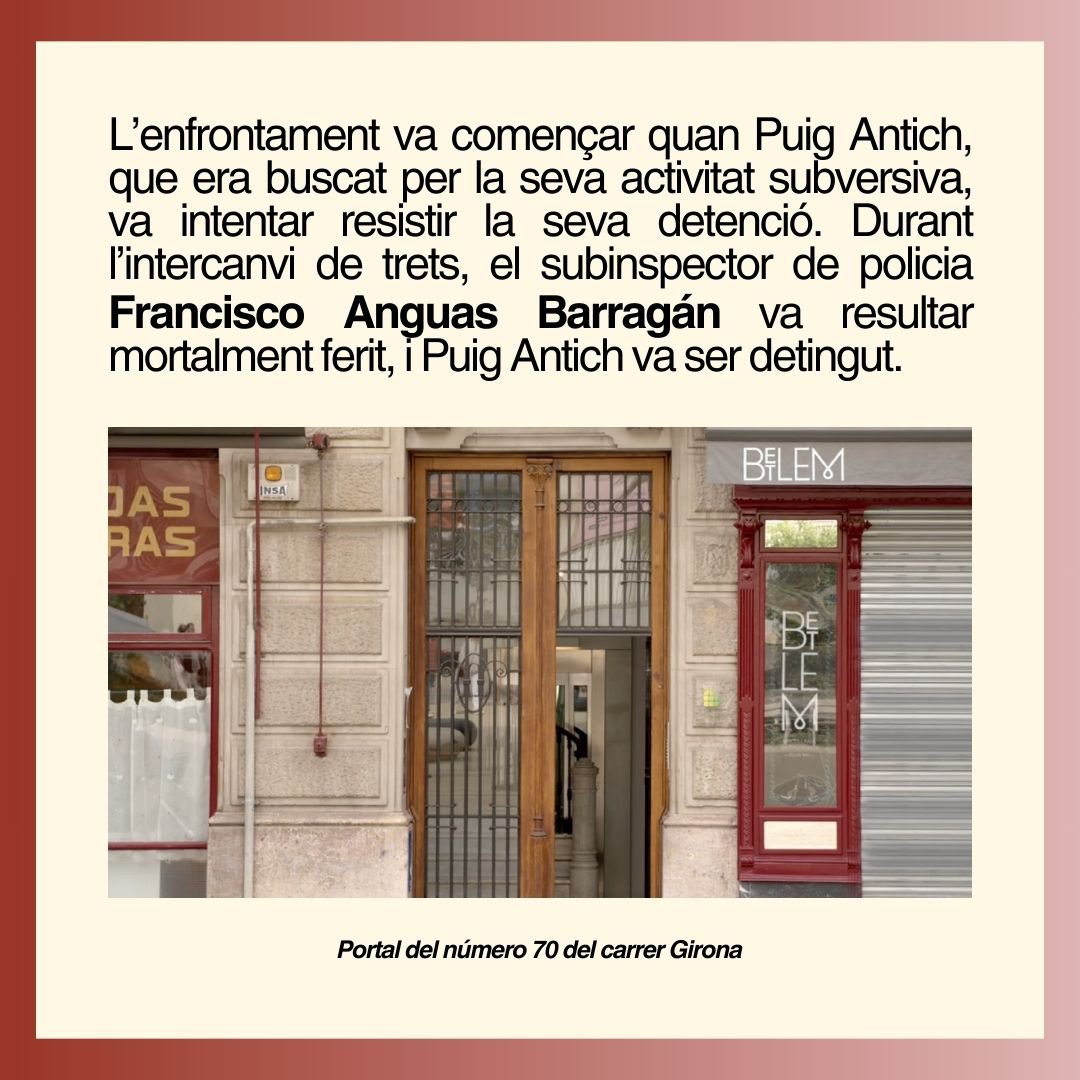 🧐 Un forat de bala al carrer Girona, número 70; què s’amaga darrere d’aquest forat?

‼️ “Puig Antich. Cas Obert” revela la veritat oculta d’una de les proves clau del cas del Salvador.

🔎 Descobreix a escena la història d’aquest forat!

#Teatre #PuigAntich #Barcelona