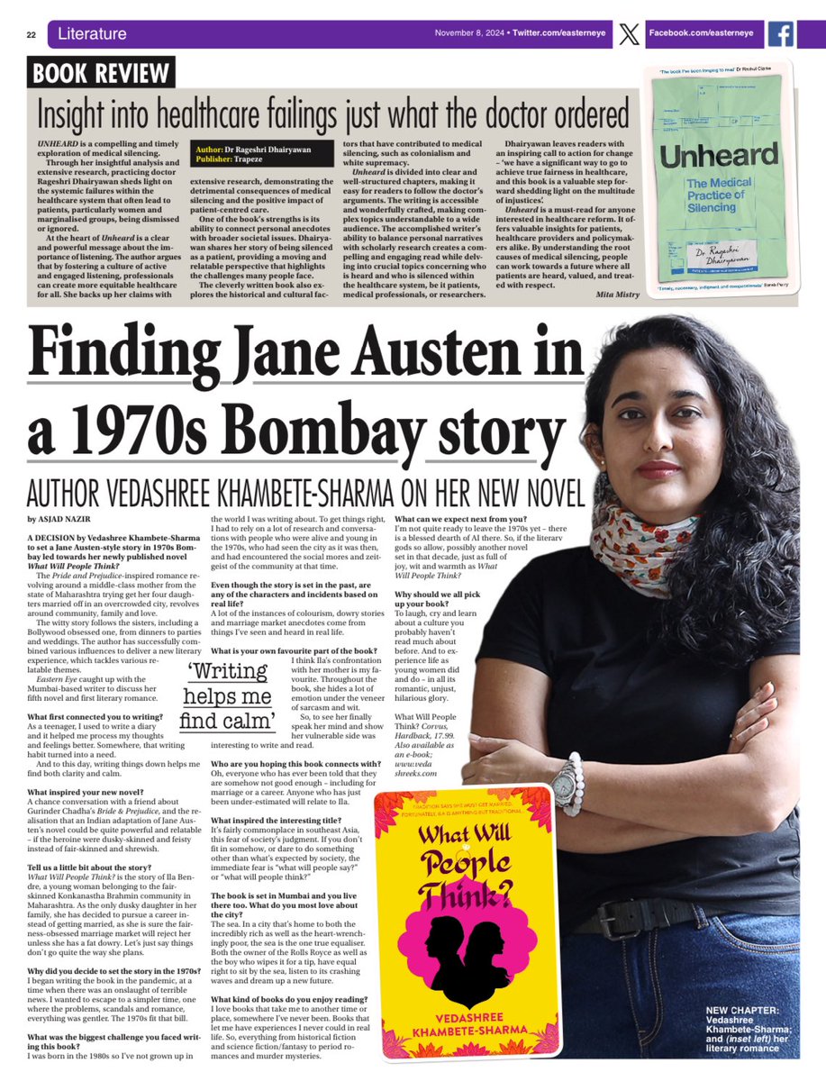 Dr Rageshri Dhairyawan (@crageshri) on Twitter photo “By understanding the root causes of medical silencing, people can work towards a future where all patients are heard, valued, and treated with respect.“
Huge thanks to <a href="/MitaMistry/">Mita Mistry</a> for this generous review of #Unheard in <a href="/EasternEye/">Eastern Eye</a>! “By understanding the root causes of medical silencing, people can work towards a future where all patients are heard, valued, and treated with respect.“
Huge thanks to <a href="/MitaMistry/">Mita Mistry</a> for this generous review of #Unheard in <a href="/EasternEye/">Eastern Eye</a>!