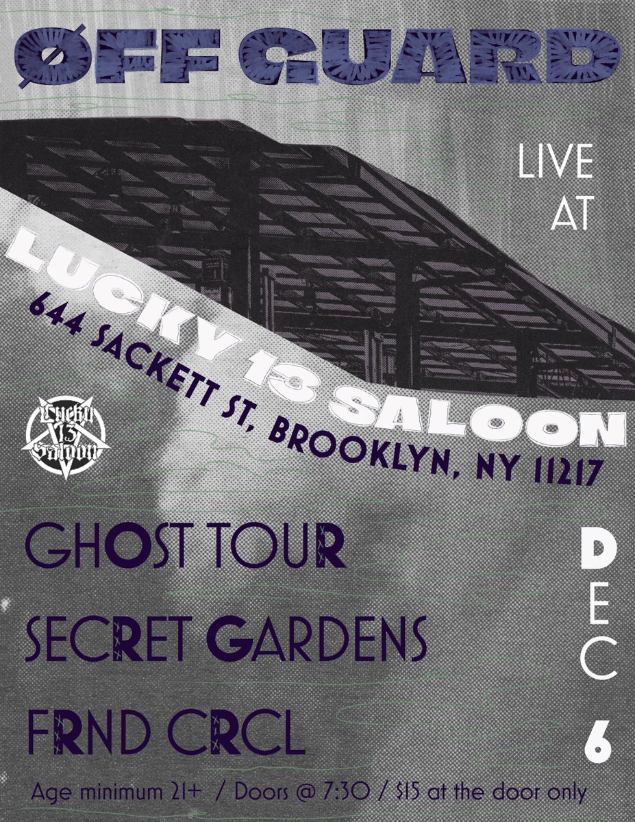 ๐๐๐๐ซ๐๐ญ ๐๐๐ซ๐๐๐ง๐ฌ (@secretgrdns) on Twitter photo wuddup NYC people, this is our next show and its in a couple weeks!! direct support for the homies in <a href="/offguardny/">รff Guard</a>. playing some songs from the new album for the first time, bringing back some old ones from the dead, yOU KNOW THE DEAL LETS GO wuddup NYC people, this is our next show and its in a couple weeks!! direct support for the homies in <a href="/offguardny/">รff Guard</a>. playing some songs from the new album for the first time, bringing back some old ones from the dead, yOU KNOW THE DEAL LETS GO