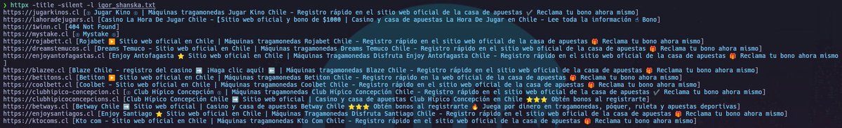 V3n0mStrike's tweet photo. 🚨 Se detecta campaña de #phishing y #fraude enfocada en sitios de apuestas y casinos, suplantando la identidad digital de grandes marcas del sector en Chile 🇨🇱. Los atacantes han registrado recientemente los siguientes dominios:
mystake[.]cl
enjoyantofagastas[.]cl
dreamstemucos[.]cl
clubhipicoconcepcions[.]cl
betways[.]cl
betitons[.]cl
coolbett[.]cl
clubhipico-concepcion[.]cl
blazee[.]cl
lahoradejugars[.]cl
jugarkinos[.]cl
enjoysantiagos[.]cl
ktocoms[.]cl
rojabett[.]cl
1winn[.]cl

📍 Titular de los dominios: Igor Shanska
CC: @EnjoyCasinos @DreamsTemuco @CHCmediocamino @lahoradejugarcl @KinoCL @Enjoy_Santiago @Enjoy_Antof @NICChile @NICChileSoporte