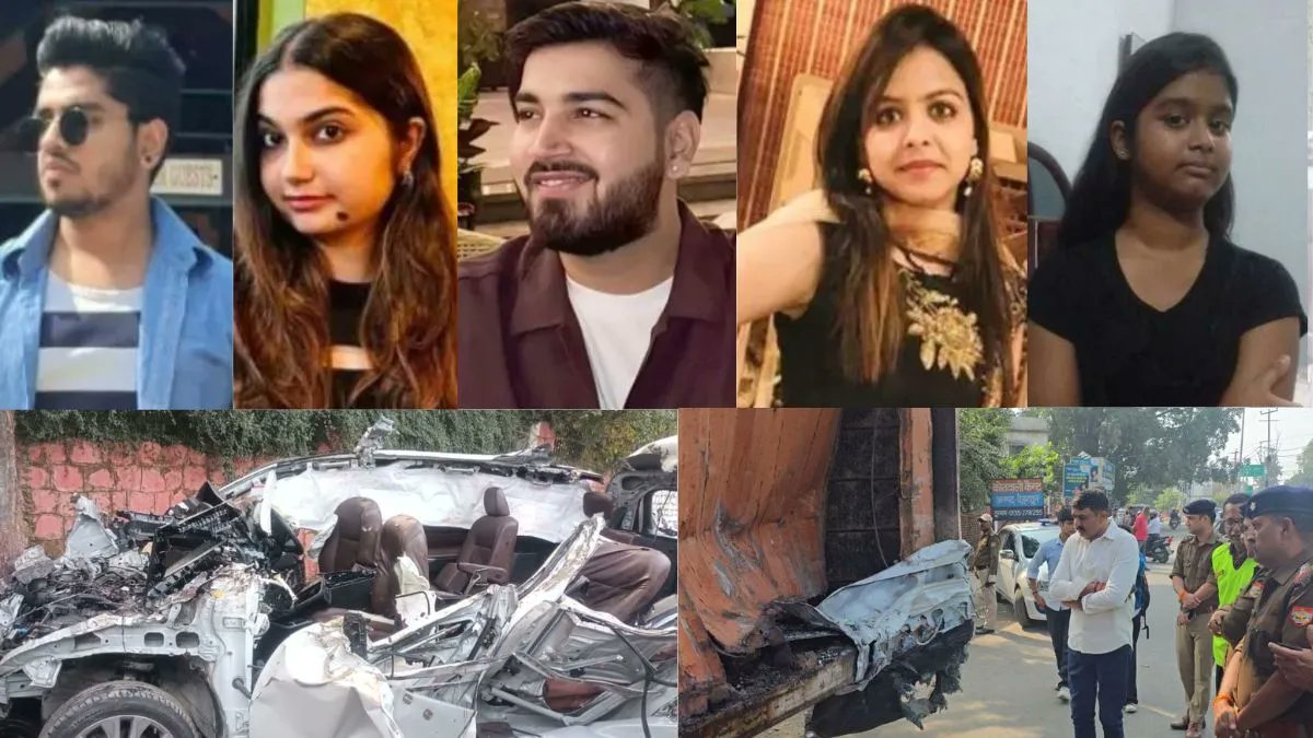 JournalistLocal's tweet image. A tragic accident in Dehradun took six young lives as an overspeeding Innova collided with a container around 1:30 am. The victims, aged 20-25, faced an untimely death in this devastating crash.

#DehradunAccident 
#DehradunAccident