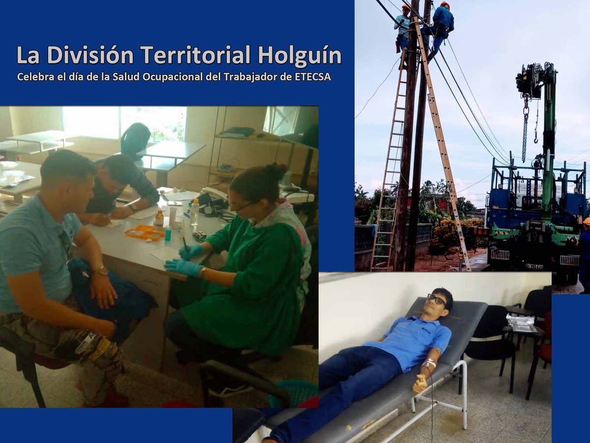 Celebra la División Territorial Holguín, el día de la Salud ocupacional del trabajador de ETECSA.
#EtecsaTeAcompaña