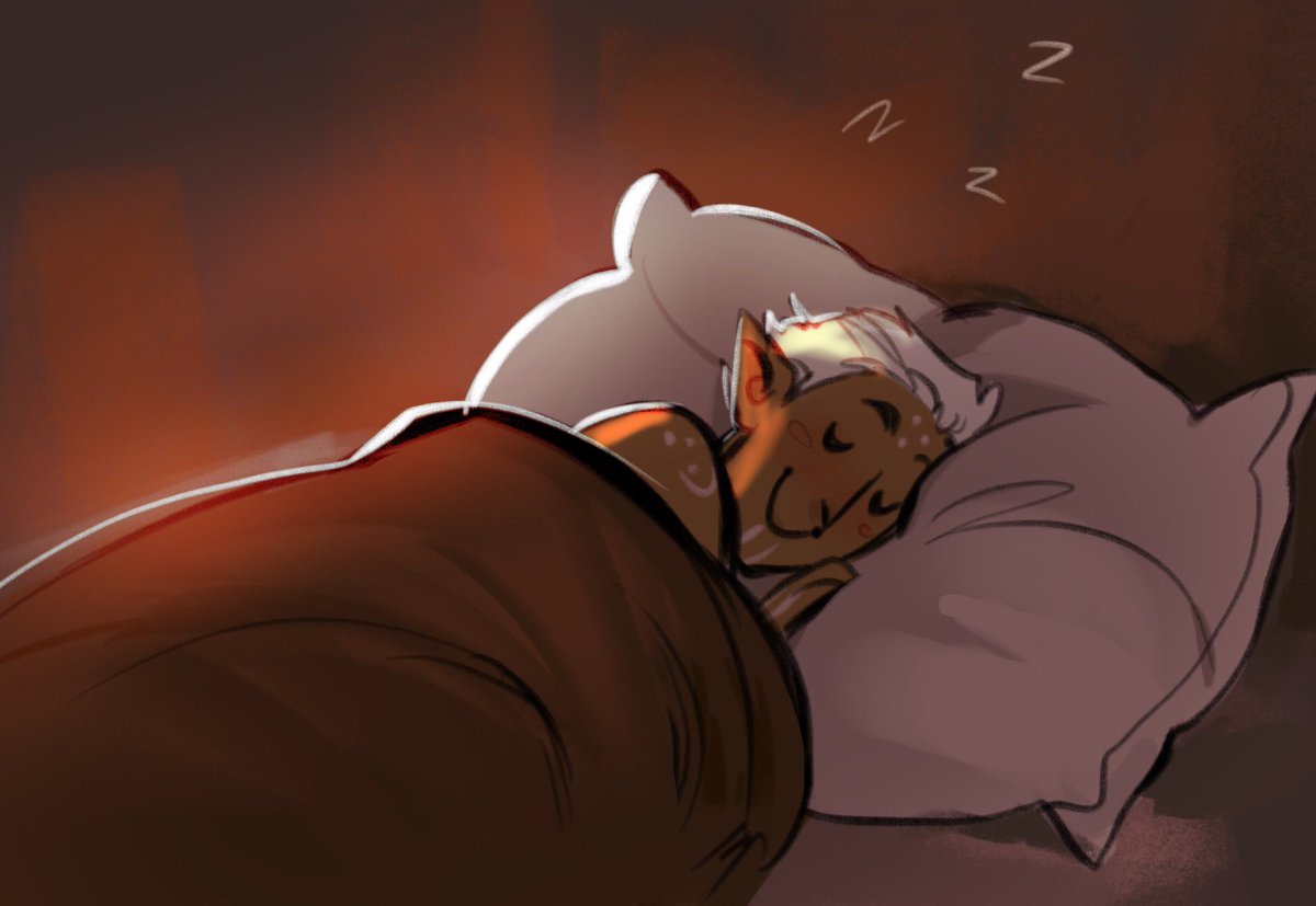 「Fenris sleeping soundly, knowing he didn」|Charlotteのイラスト