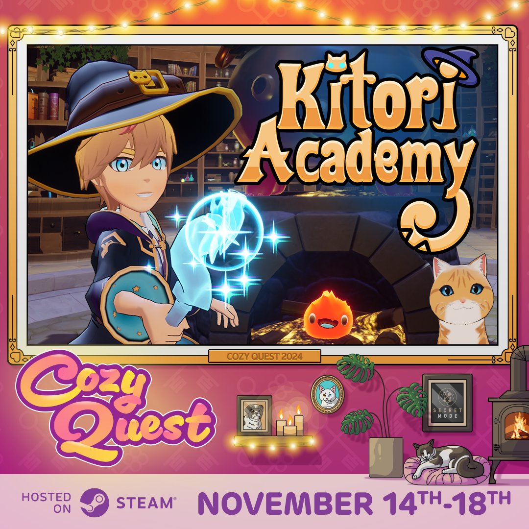 Kitori Academy ✨Wishlist on Steam! (@kitoriacademy) on Twitter photo The Cozy Quest Steam Event is live, Thanks to <a href="/WeAreSecretMode/">Secret Mode</a>! 🦋
From today, Nov 14, until Nov 18, dive into discounts, try demos, and check some of Steam’s comfiest and cuddliest games! 🧸✨
Don’t miss out—check out #CozyQuest2024 on Steam!💙 The Cozy Quest Steam Event is live, Thanks to <a href="/WeAreSecretMode/">Secret Mode</a>! 🦋
From today, Nov 14, until Nov 18, dive into discounts, try demos, and check some of Steam’s comfiest and cuddliest games! 🧸✨
Don’t miss out—check out #CozyQuest2024 on Steam!💙