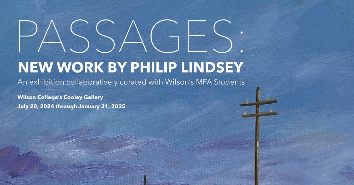 Join us on November 20 at 3 p.m. for a gallery talk with Professor Philip Lindsey about the art he created during his sabbatical in the spring of 2024. #WilsonBold 
wilson.edu/passages-new-w…