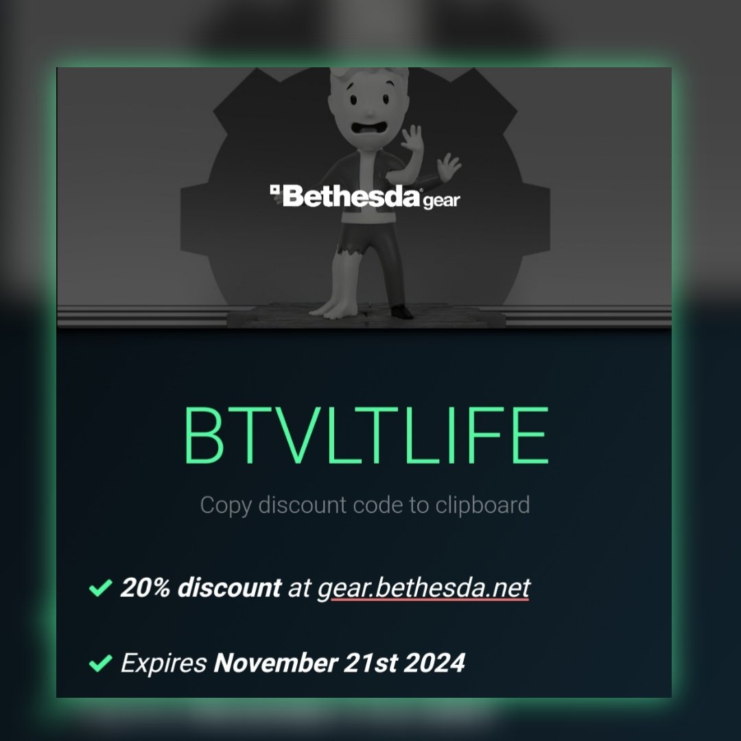 NEW DROPS &amp; THEN SOME
🙏 PLEASE USE MY AFFILIATE LINK 🙏
➡️ gear.bethesda.net/?ref=bb-gdr2py
➡️ Use code BTVLTLIFE to get 20% off!
*Does NOT work on pre-order items and certain sale items*

Super close to 400 sales! I plan to do another giveaway, THANK YOU 💜🩵🤍

#bethesdagear #gaming