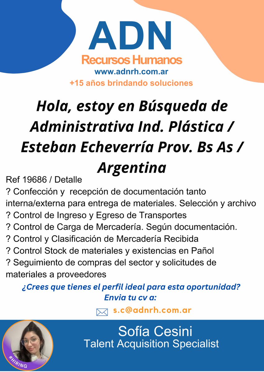 ADN Recursos Humanos - Búsqueda Laboral

adnrh.com.ar

#ADNrecursoshumanos #oportunidadlaboral #busquedalaboral #trabajo #recursoshumanos #buscotrabajo #empleo #oportunidadeslaborales #curriculum #reclutamiento #cv #busquedadetrabajo #Hiring #Argentina #Tecnologia