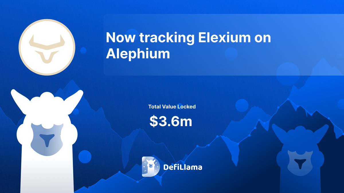 DefiLlama's tweet image. Now tracking @ElexiumFinance on @alephium 

Elexium Finance: VE (Vote escrowed) DEX on Alephium