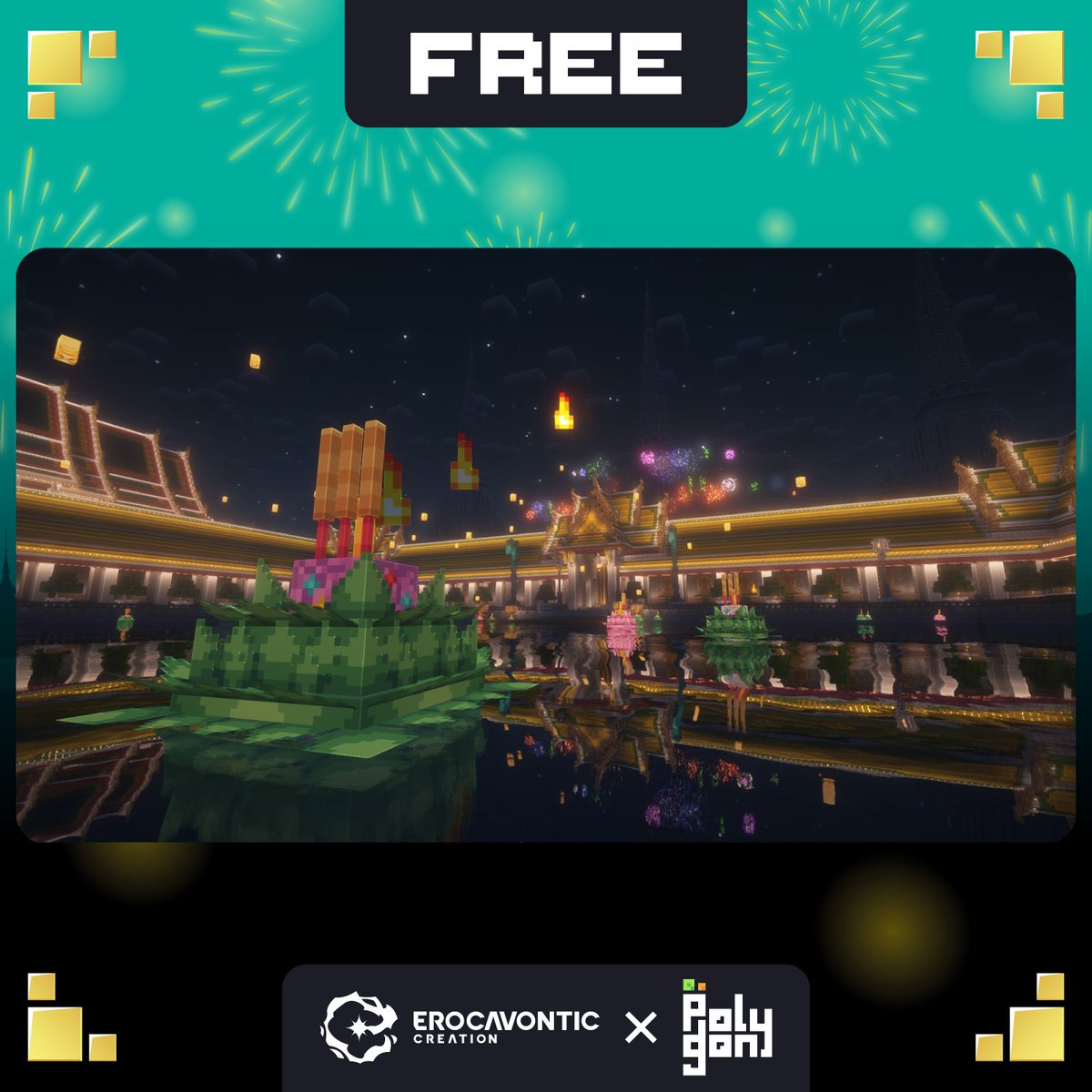 Loy Krathong festival 🌕
💡 Download it for free here:
Java : planetminecraft.com/texture-pack/l…
Bedrock : planetminecraft.com/texture-pack/l…
#LoyKrathong #Minecraft  #Blockbench