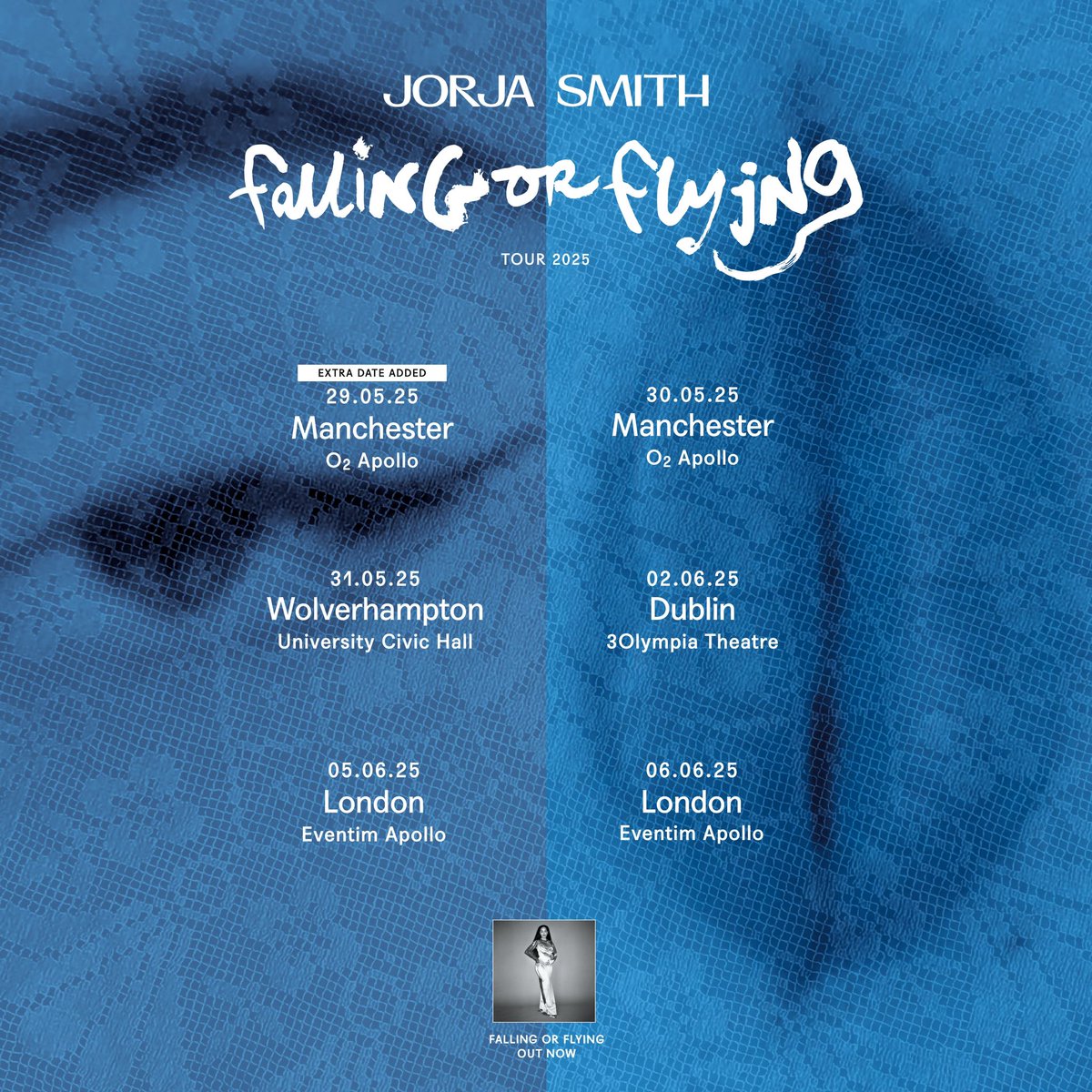 JorjaSmith's tweet image. Pre-sale to Jorja's 'falling or flying' UK tour has sold out and an extra show has been added in Manchester!
Tickets go on sale at 10am GMT tomorrow morning - Friday 15th November.
Get tickets here: tix.to/JS25