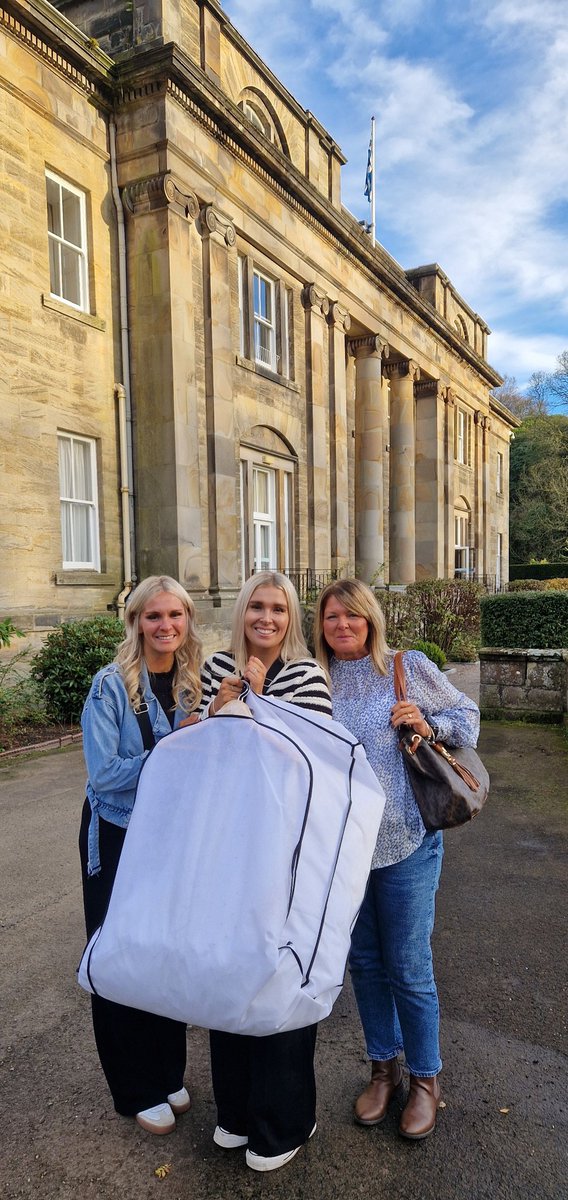 The dress and bride-to-be have arrived at <a href="/BalbirnieHouse/">Balbirnie House</a> for tomorrow's big day and the Dempster girls - <a href="/amyyyld_/">Amy Lou🦄💫</a> <a href="/katiedempsterr/">KT</a> and <a href="/carol_dempster/">Carol Dempster</a> - are all very excited....me, too, of course ❤️