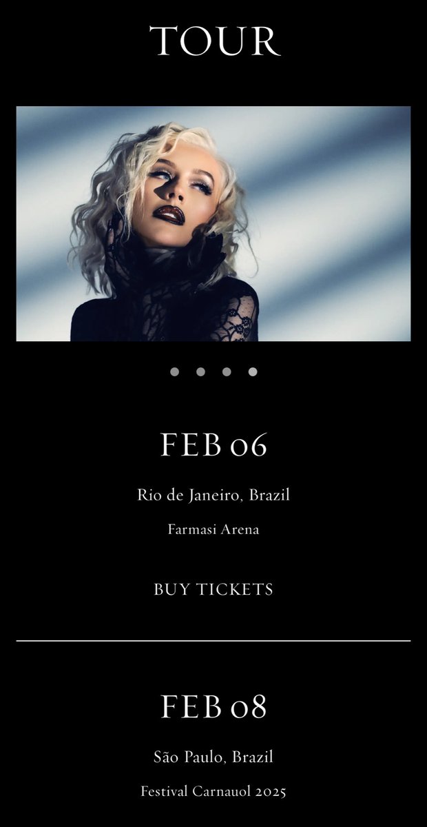 iloveaguilera's tweet photo. Emoção: Os shows no Brasil foram finalmente adicionados à agenda do site oficial da Xtina 🇧🇷 

Tb nesta semana, a Eventim liberou mais um lote de ingressos no site e app para todos os setores, então se você queria comprar algum no período em que estavam indisponíveis, garanta já! https://t.co/k4rbzftY2V