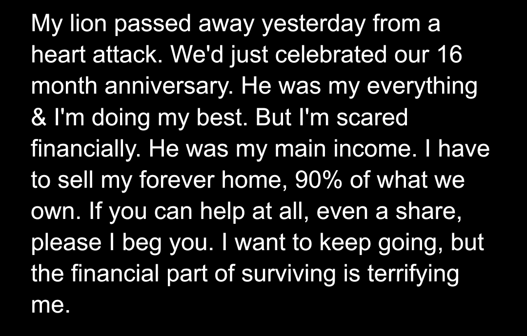 Please, if you can support this, even just sharing it. It will mean everything to me. I want to keep being here for everyone.
gofund.me/f1ac5c56