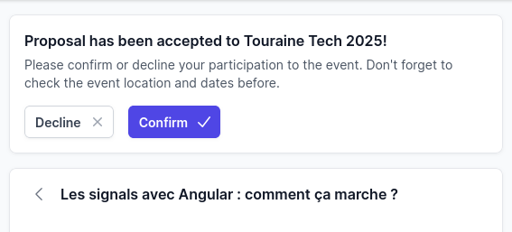 Et j'irai donc sûrement sans doute peut-être vous parler de signal en <a href="/angular/">Angular</a> à <a href="/tourainetech/">Touraine Tech</a> #angular