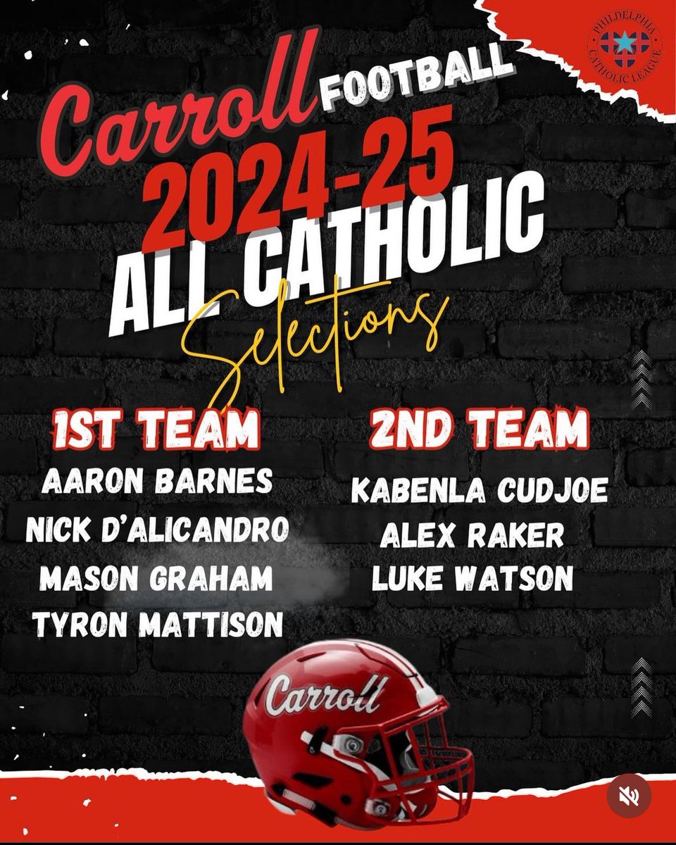 Blessed to be selected to the PCL First Team All Catholic for linebacker. 
<a href="/CoachDetweiler/">Coach Det</a> <a href="/Coach_RashadM/">Rashad Mims</a>
