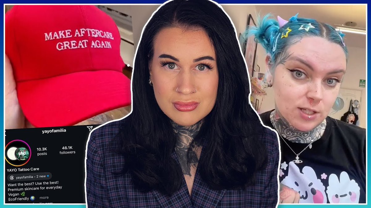 New video!!! 
Tattoo Artist Exposes Tattoo Aftercare Brand For MAGA Inspired Merch
youtu.be/Sz7Mr8Pkh7w
