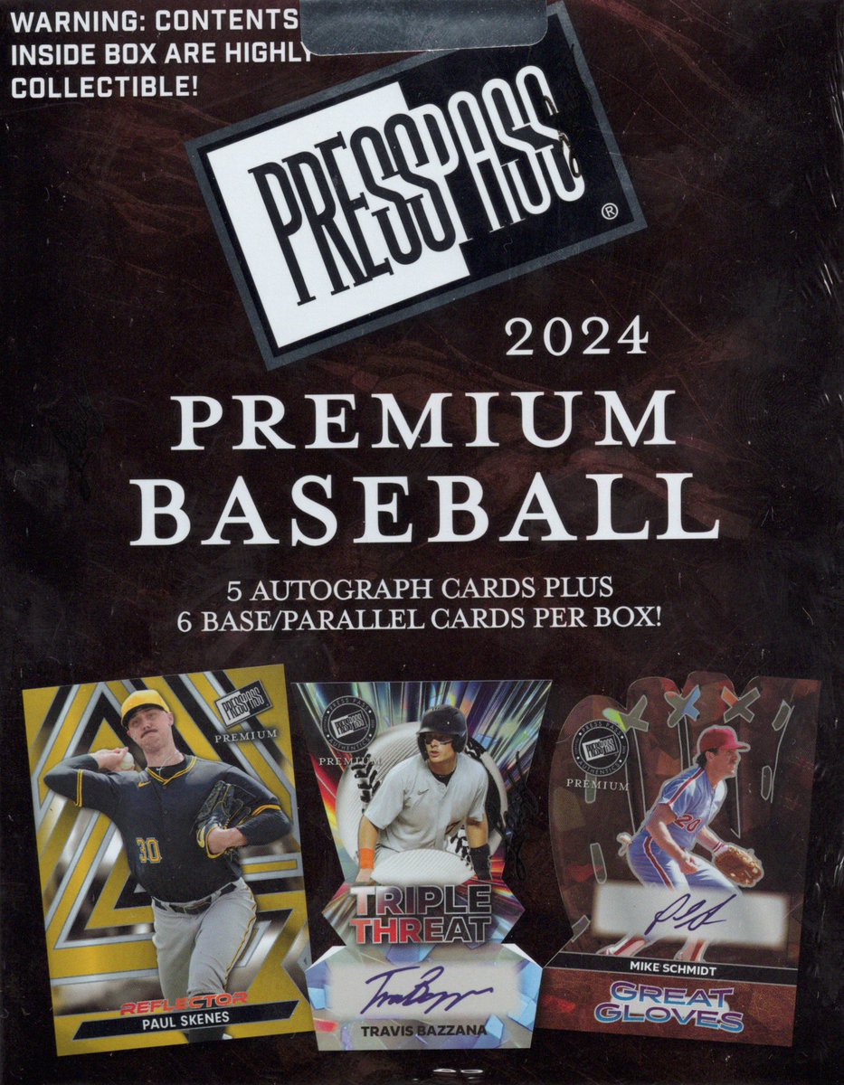 X PRESSPASS PREMIUM BASEBALL SEALED BOX GIVEAWAY‼️⚾️⚾️
We are giving away 1 Sealed PP Baseball box to one lucky person!

Rules are listed below⬇️
