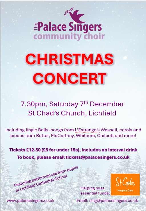 It's going to be good! Come along and have a listen, enjoy some fine Christmas songs - and even see if you fancy joining us in the New Year!

#choir #lichfield #Christmas
