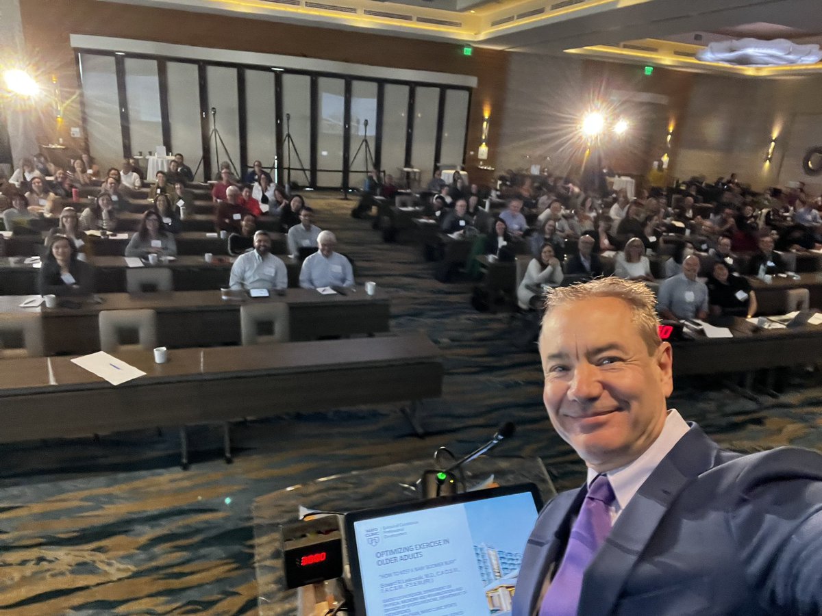 Honored to participate in Mayo Clinic’s Care of the Older Adult conference to address the importance of physical activity in mitigating a multitude of changes, both physical and mental, that occur with aging.  Motion is lotion😉<a href="/MayoClinic/">Mayo Clinic</a> #fitness 
#physicalactivity #exercise
