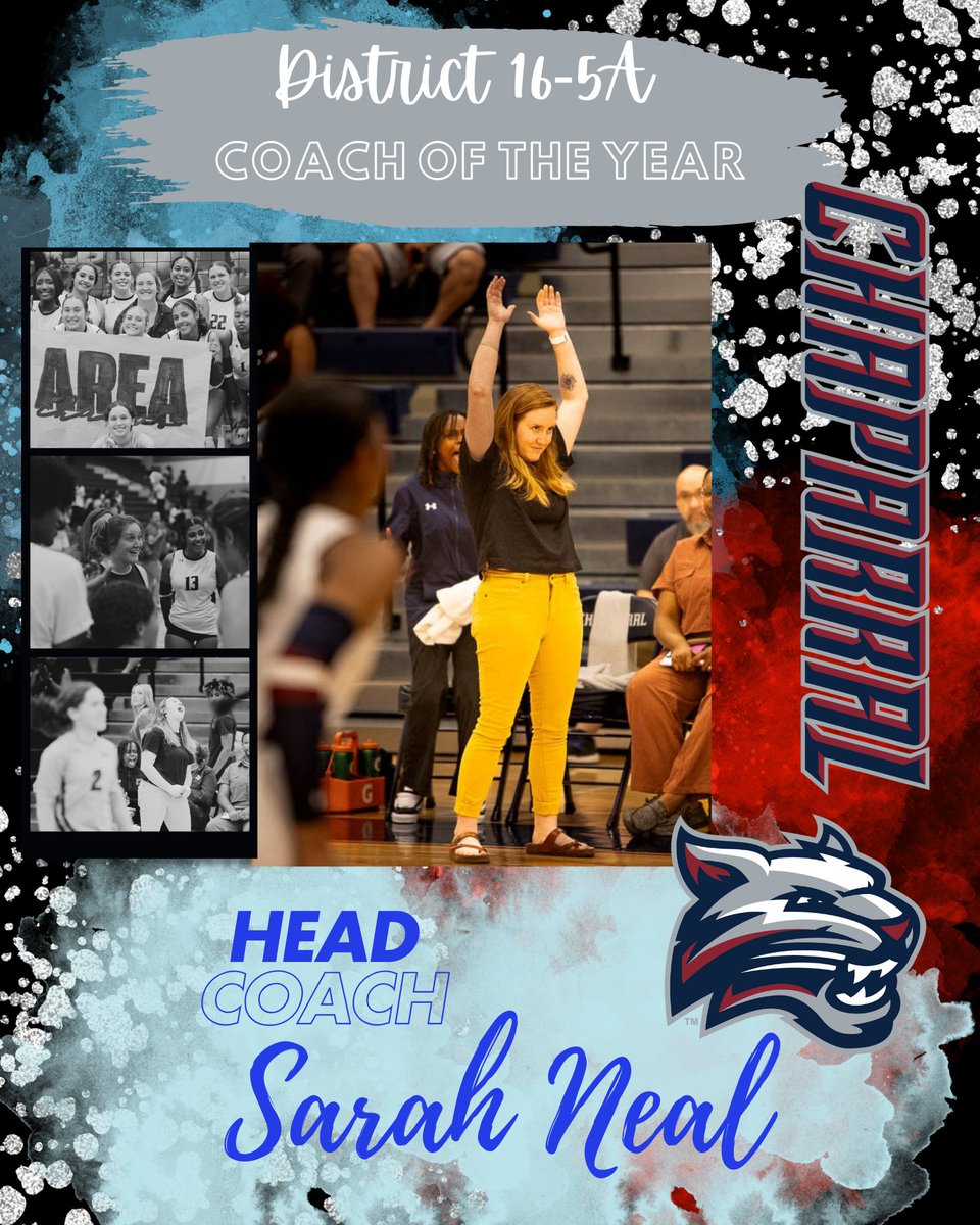 🌟2024 DISTRICT AWARDS🌟 Congratulations to your District 16-5A Coach of the Year, Head Coach Sarah Neal!

Coach Neal led our program to its first ever District, Bi-District, and Area Championship this season finishing with a 25-13 record! Congratulations Coach Neal!❤️💙

#allin