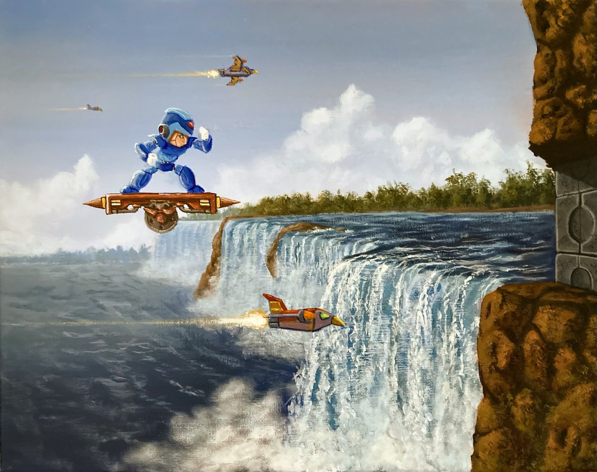 New prints in the shop! First, the Weeping Willow tree from King's Quest 5, which is a piece I did years ago, and the other is a commission that just got delivered moments ago, inspired by the Armored Armadillo stage from Mega Man X. Go check them out! 

etsy.com/shop/gamescape…