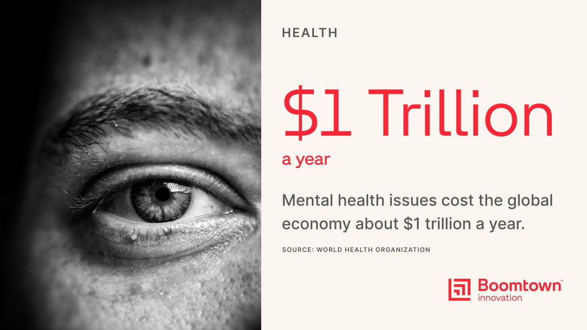 Mental health issues cost the global economy $1T/year. <a href="/Boomtown/">Boomtown Innovation</a> we believe innovation is the key to advancing brain health.  Read more at 
hubs.ly/Q02XylgY0.

#HealthcareInnovation #MentalHealthAwareness