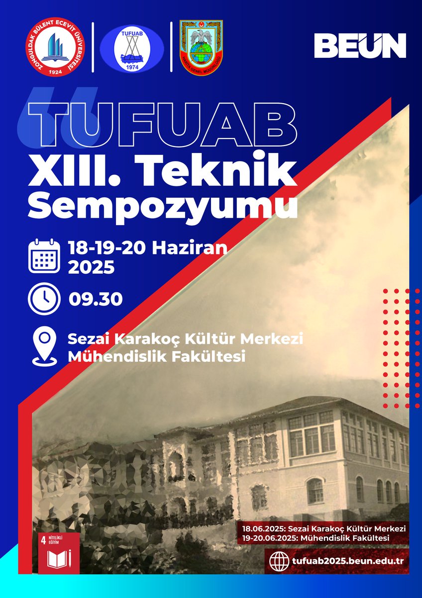 BEÜN Geomatik Müh. Böl. | Dept. of Geomatics Eng. (@beungeomatics) on Twitter photo Zonguldak Bülent Ecevit Üniversitesi, 18-20 Haziran 2025 tarihlerinde TUFUAB XIII. Teknik Sempozyumuna evsahipliği yapacaktır.
➡️ tufuab2025.beun.edu.tr
<a href="/beunedutr/">Zonguldak Bülent Ecevit Üniversitesi</a> <a href="/harita_turkiye/">Harita Genel Müdürlüğü</a> Zonguldak Bülent Ecevit Üniversitesi, 18-20 Haziran 2025 tarihlerinde TUFUAB XIII. Teknik Sempozyumuna evsahipliği yapacaktır.
➡️ tufuab2025.beun.edu.tr
<a href="/beunedutr/">Zonguldak Bülent Ecevit Üniversitesi</a> <a href="/harita_turkiye/">Harita Genel Müdürlüğü</a>