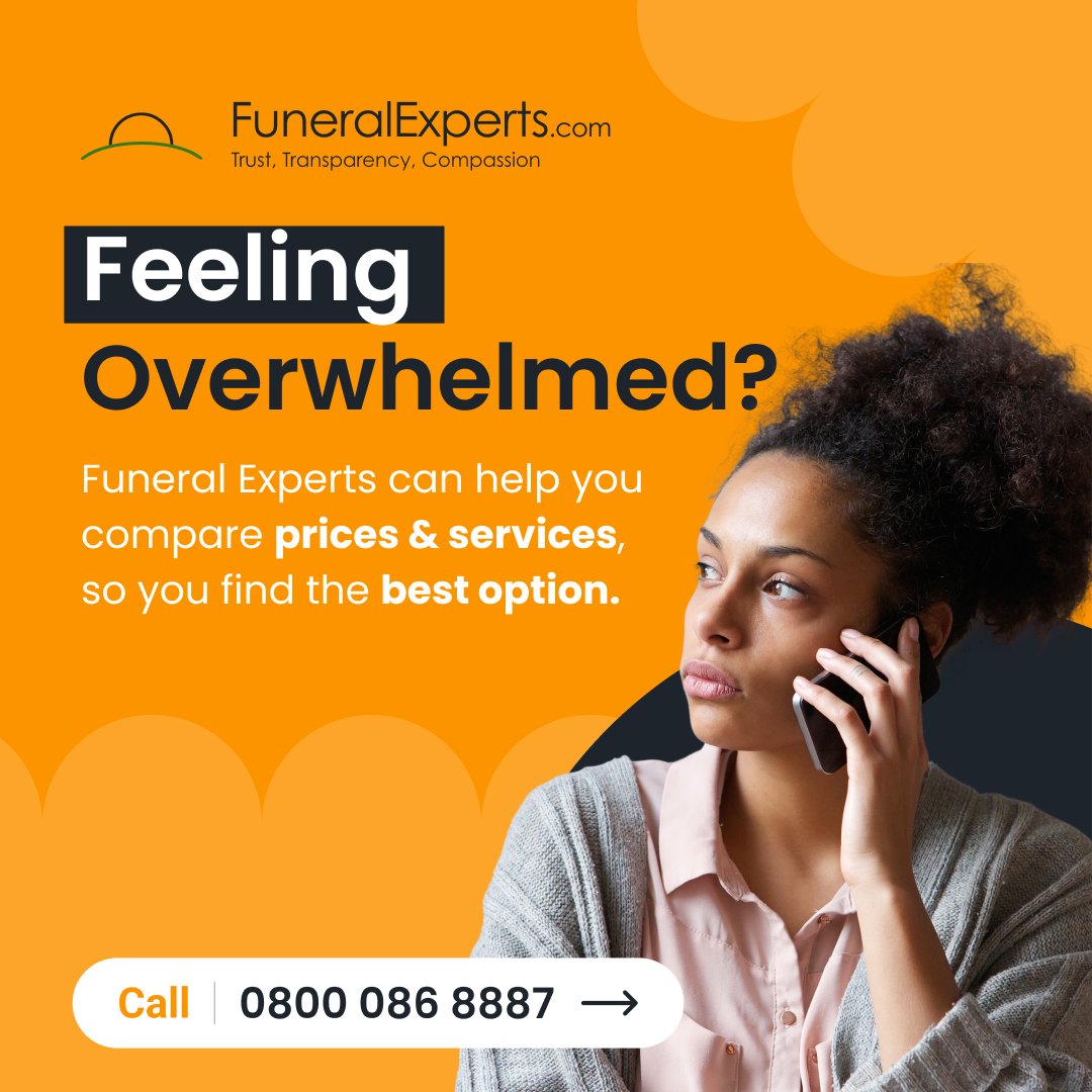 Planning a funeral doesn’t have to be overwhelming. Our free Funeral Advice Centre offers information to help you navigate your options. Available Mon-Fri, 9am-6pm #SupportInGrief funeralexperts.com