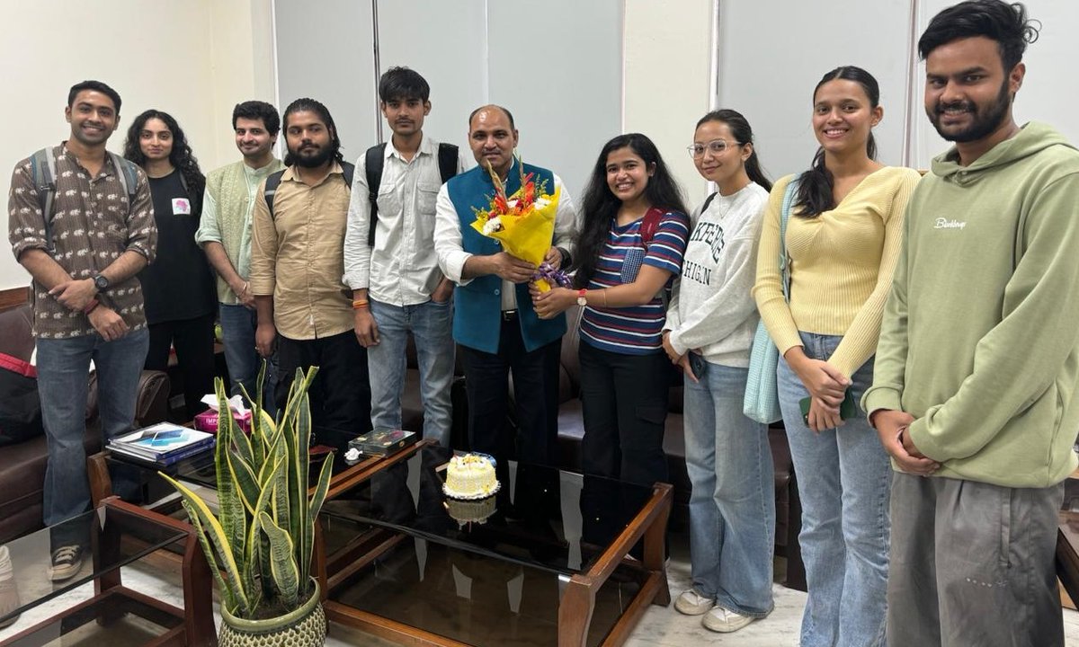 Today, we had the opportunity to celebrate the birthday of Head of Department, Prof. Gajendra Singh, sir. It was a heartwarming occasion filled with gratitude, joy, and admiration for his guidance, vision, and relentless dedication to our department's growth and success.