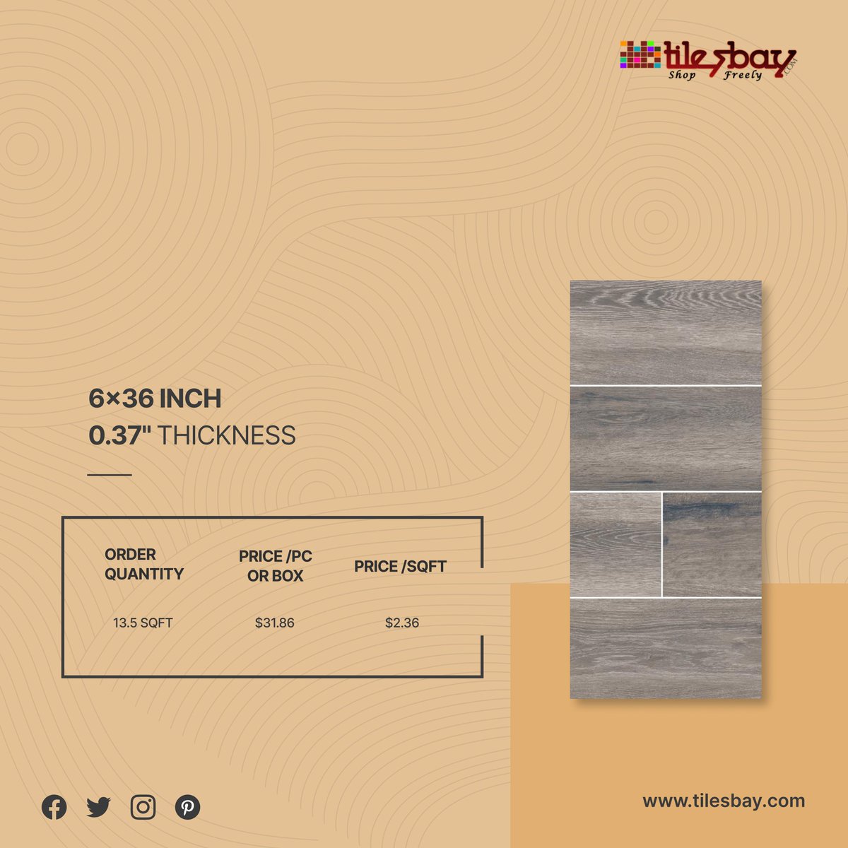 tilesbay's tweet photo. Embrace the stylish look of Gris porcelain tile from the Antoni Collection! This tile mimics the appearance of weathered wood in a trendy gray. Perfect for  floors, backsplashes, and countertops.
Ready to transform your space? Visit https://t.co/8PXtnh8SeE
#TileDesign ,#decor https://t.co/fydNIv52ff