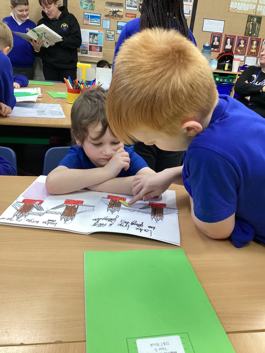#Y5 enjoyed presenting their finished Pop-up Story books today to #Y1. They proudly showed them their mechanisms which they had worked so hard on, last half term. #d&amp;t #kapow