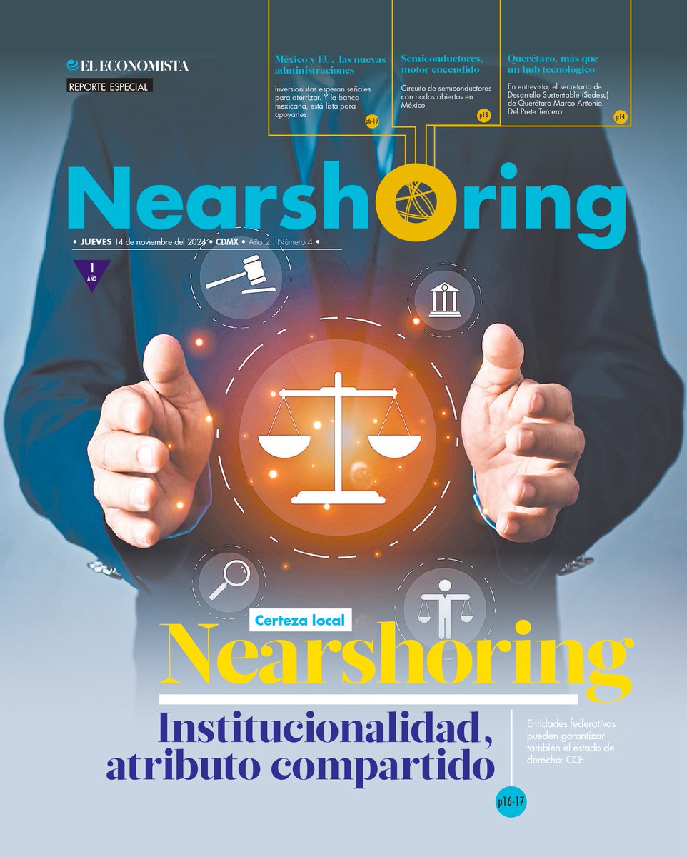 LuisFAlcant's tweet photo. Amigos, 
Les comparto el Suplemento de #Nearshoring, de @eleconomista, en el cual se considera mi opinión respecto a la caída en los anuncios de inversión durante 2024. https://t.co/n6h5XMFCHt