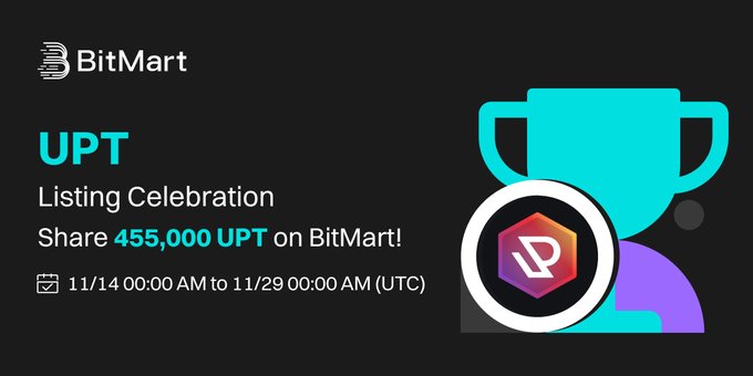BitMart_VN's tweet image. 🎉#BitMartPowerDrop UPT Token đang diễn ra!🎉

Tham Gia Ngay và Tận Hưởng Giải Thưởng 455,000 UPT! 🎁🔥

🎁 Social Media Giveaway - Theo dõi @BitMartExchange &amp;amp; @UpRockCom
, QT, tag 3 người bạn, và chia sẻ giải thưởng 50,000 UPT! 🌐

📈 Người dùng mới:
🔹 Đăng ký, giao…