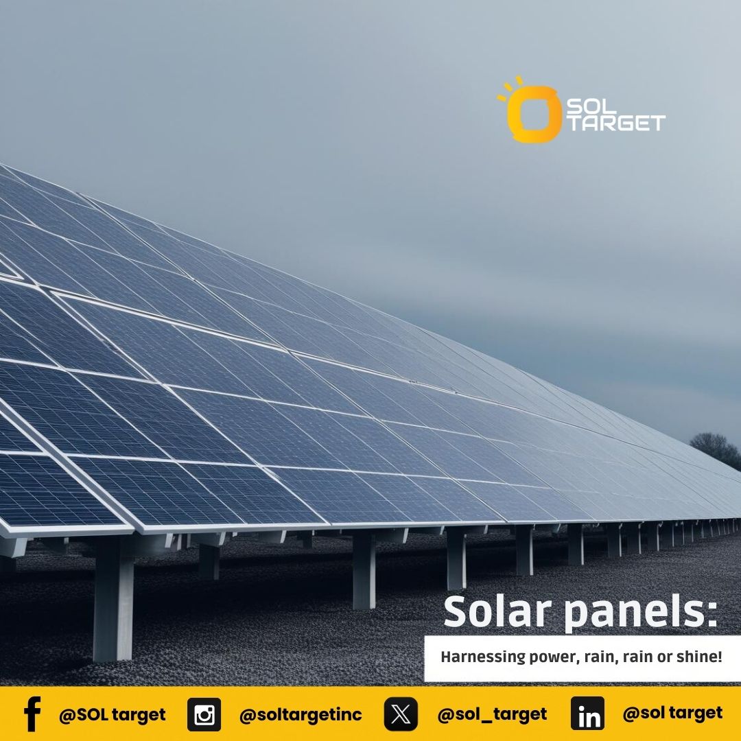 sol_target's tweet photo. Think solar panels don’t work on cloudy days? 🌥️ Think again! Advanced tech captures diffused light, keeping energy flowing rain or shine. 💡 Germany thrives on solar despite clouds—Canada can too! Learn more: https://t.co/0lAVkLZQmG
#SOLtarget #GreenEnergy #RenewableEnergy https://t.co/xnyOUTVSzI