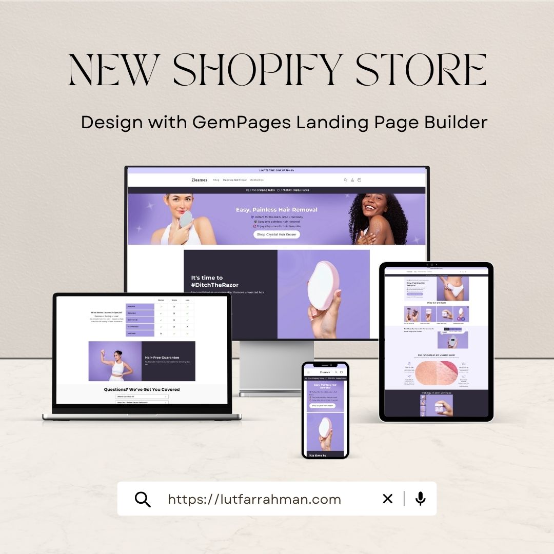 mrlutfardhk's tweet image. Hi,
I have completed this Shopify Store Design with GemPages Page Builder. This Shopify Store uses custom Code with some feature design and development. 

[Note:- If you need this Template, then pls contact me.]

#gempagespagebuilder #gempages