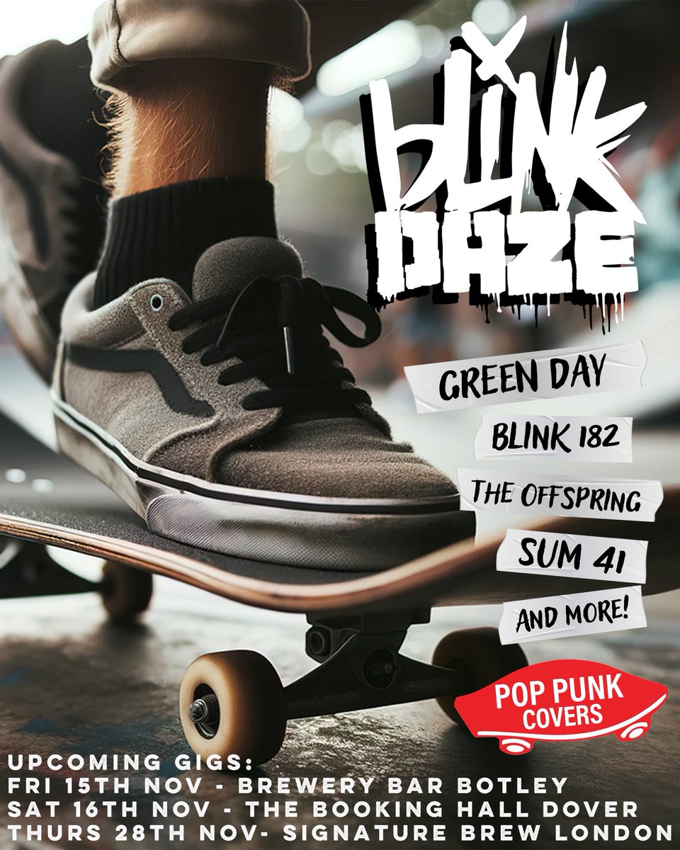 Check out our upcoming gig dates at blinkdaze.com/gigs and put some dates in your diaries! Then buy a t-shirt from blinkdaze.teemill.com 👕🤘🏼