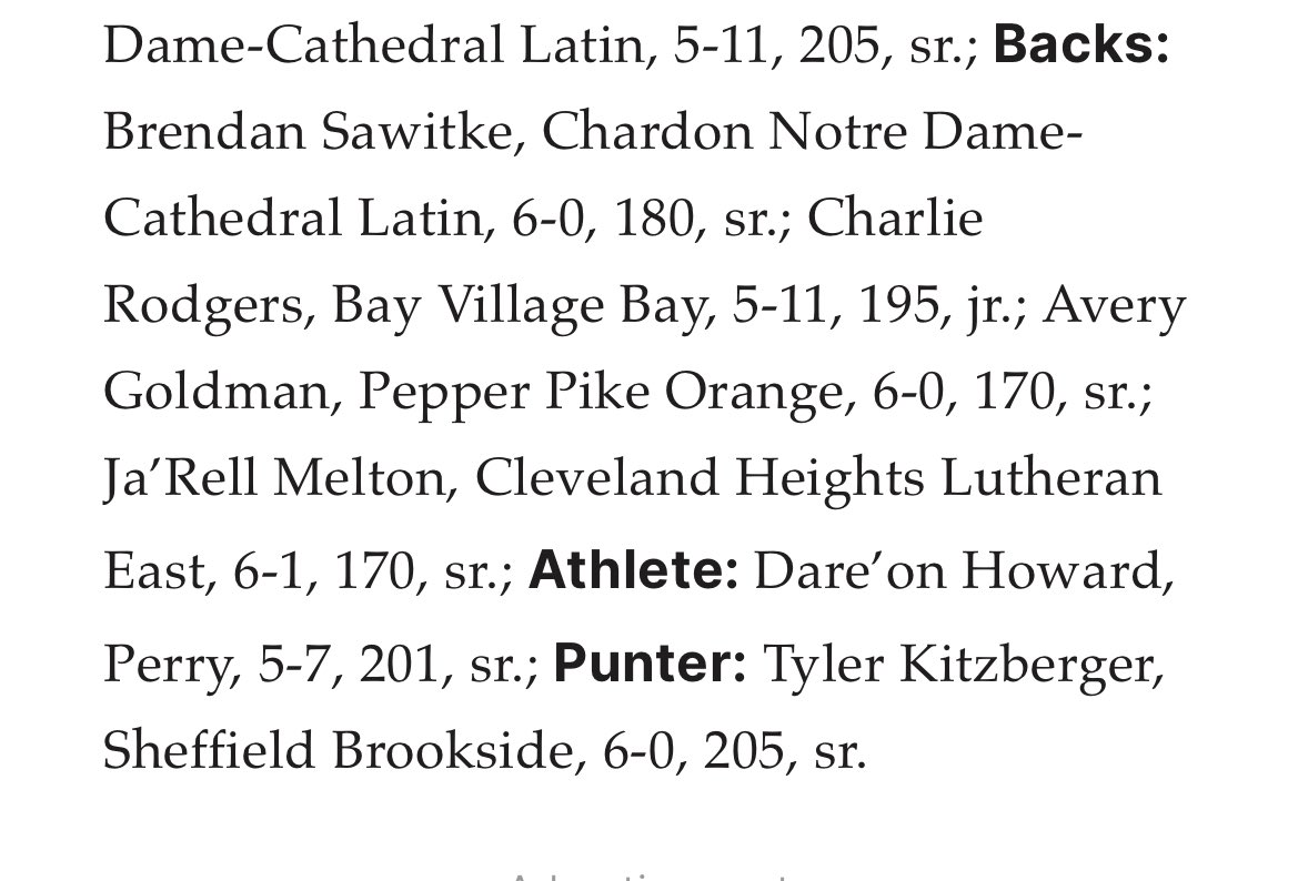 Truly Blessed to be apart of Second team all state for the CO/2025 <a href="/CoachCogmon/">Jerrell Cogmon</a> <a href="/CoachJDIV/">James Daniels</a> <a href="/CoachDaniels06/">Coach D</a> <a href="/CoachMcCannERT/">Coach McCann</a> <a href="/CoachJones256/">Coach Chris Jones B.S., M.S.</a> <a href="/RMU/">Robert Morris University</a>