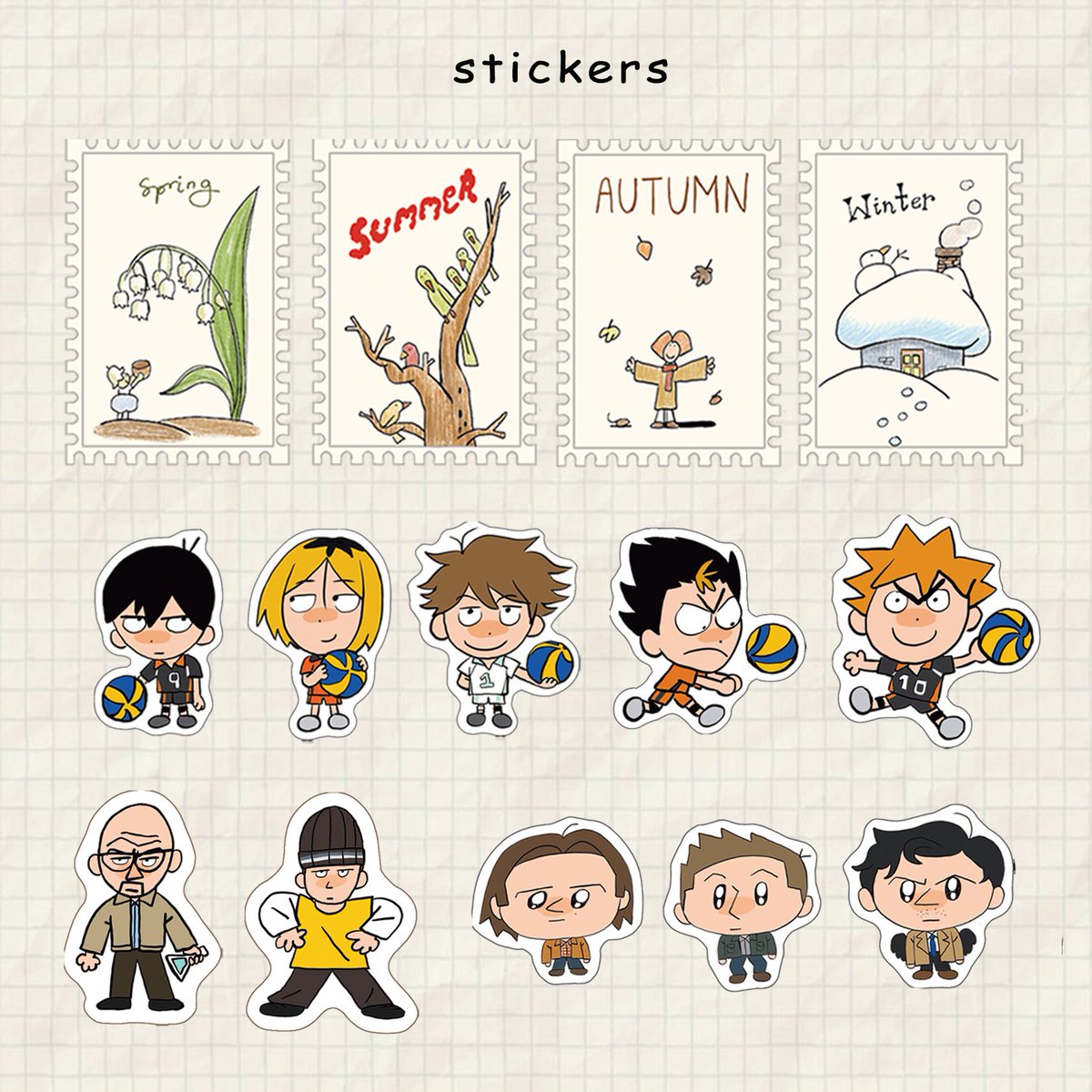 wimoosp's tweet image. hello everyone! i have an online store now  
I'm including freebies for the first week !  

based in thailand this week,  france starting next !  

phone charms,  original misc stickers haikyuu chappell roan supernatural breaking bad stickers and more : ) 
wimoosp.bigcartel.com/products