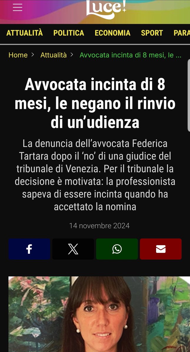 Simona45104788's tweet photo. Sapete da chi è stato negato il rinvio di un'udienza ad un'avvocata incinta di 8 mesi? Da una giudice donna!😏 #ipocrite https://t.co/sLVPiCION9
