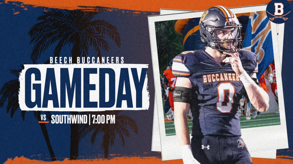 ⚔️GAMEDAY⚔️
🆚 - Southwind Jaguars
📍 - Shackle Island Stadium
⏰ - 7:00 PM
🎟️ - gofan.co/event/2226278?…
📻 - whinradio.com/beech-hs-sports
🍔 - Tailgating at 4:30 PM
🚶‍♂️ - Buc Walk at 6:45 PM

#HoistTheColors🏴‍☠️