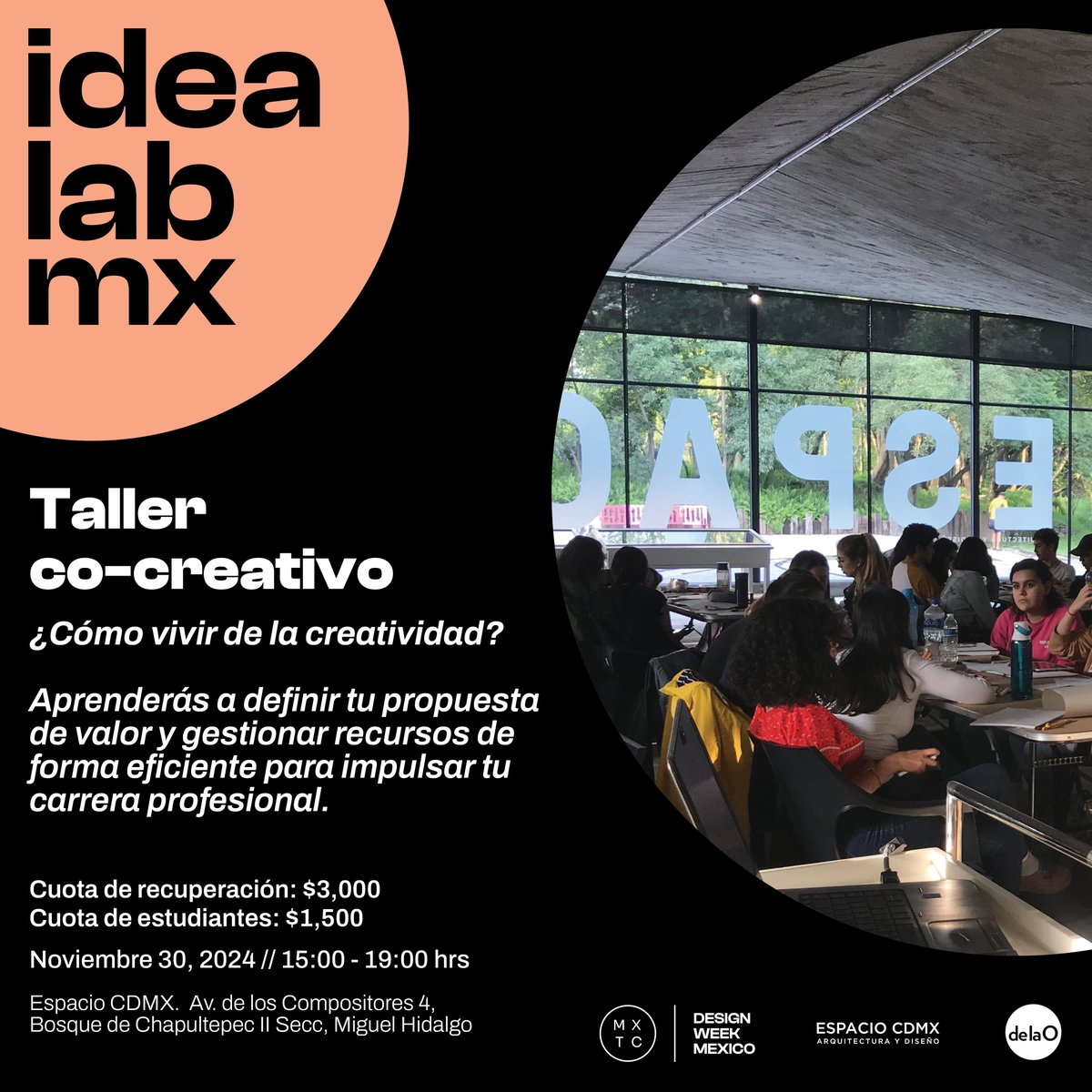 Design Week Mexico (@designweekmex) on Twitter photo 🚀 ¡Te invitamos al taller de co-creación: ¿Cómo vivir de la creatividad?
Si tienes un proyecto, producto o marca, aprende a definir tu propuesta de valor y gestionar recursos eficientemente para impulsar tu carrera profesional.
📅 NOV 30
🎟️ ¡No faltes!
#IdeaLabMX <a href="/delao_design/">delaO design studio</a> 🚀 ¡Te invitamos al taller de co-creación: ¿Cómo vivir de la creatividad?
Si tienes un proyecto, producto o marca, aprende a definir tu propuesta de valor y gestionar recursos eficientemente para impulsar tu carrera profesional.
📅 NOV 30
🎟️ ¡No faltes!
#IdeaLabMX <a href="/delao_design/">delaO design studio</a>