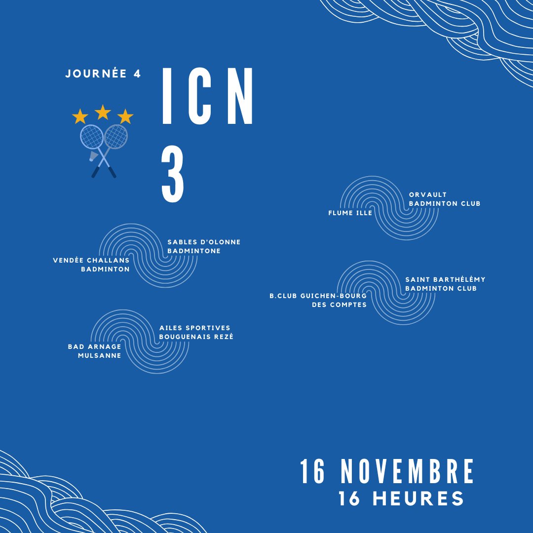 🏸  4ème journée d'Interclub National et TOP12

#badminton #ffbad